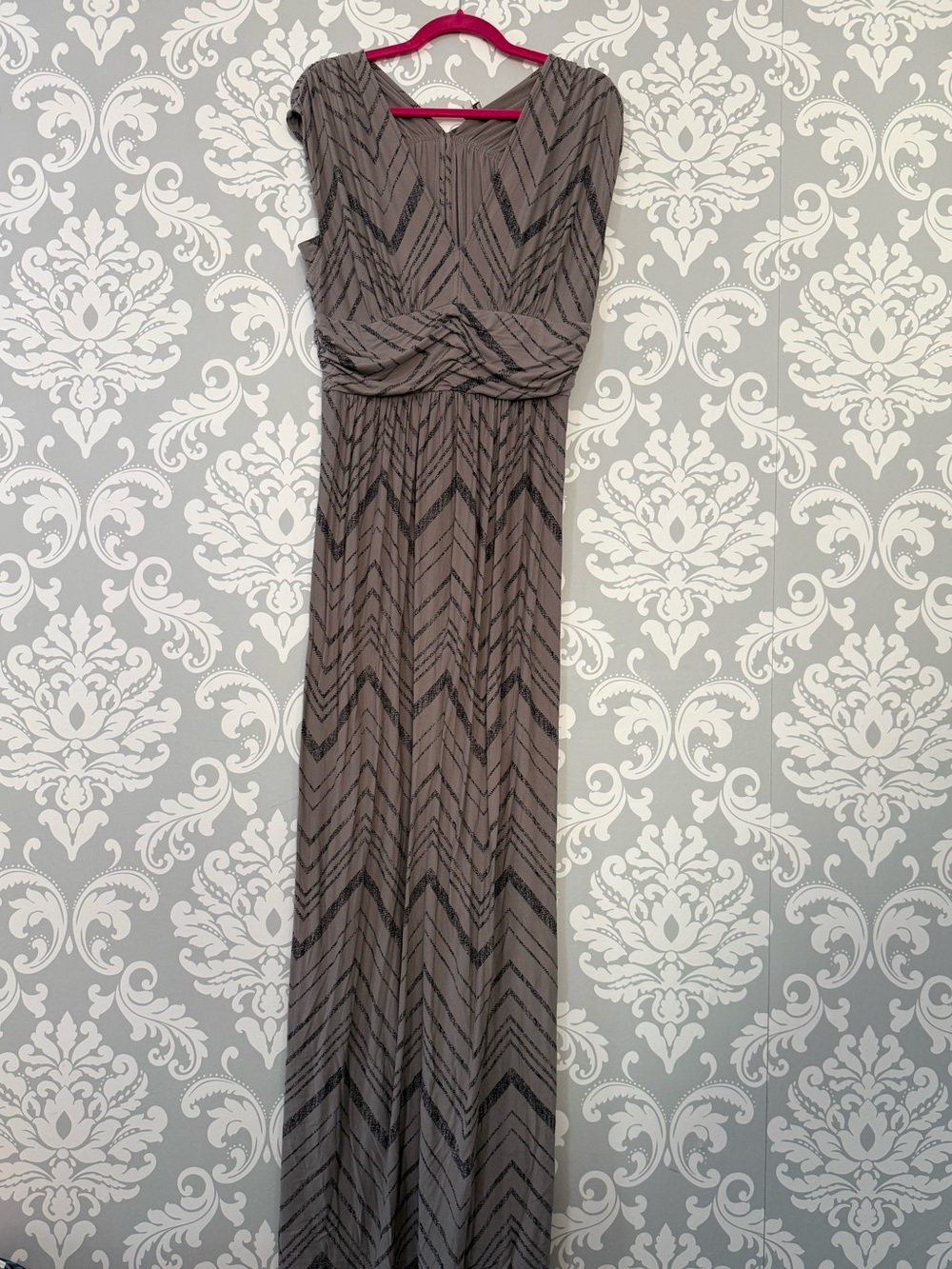 • Kismet Grey Chevron Maxi Dress
